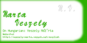 marta veszely business card